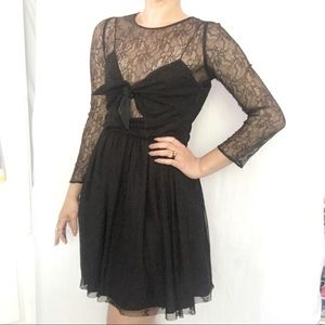 Zara black lace dress